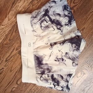 Calla Black and white workout shorts